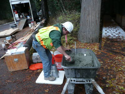 Concrete test Avalanch bridge 2011