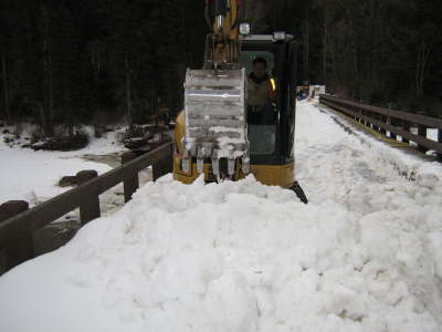 Preparing to repair bridge