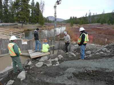 Obsidian Creek Bridge concrete 2012