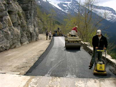 Going to the Sun Road paving